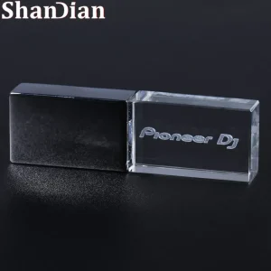 Colorful LED USB Flash Drive 128GB Custom Logo High Speed Writing Reading Memory Stick Light Pioneer DJ Premium Pendrive 64GB