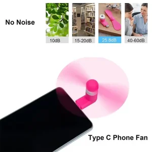 1Pc Creative Mini Portable USB Fan Durable Mobile Phone Mini Fan Charging Treasure Cooling Fan USB Gadget Fans Tester For Type-C