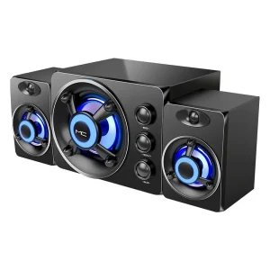 Professional Computer Audio Full Set DJ Sounds System BT Speakers with Amplifier Colorful LED Light Wired Subwoofer Speaker Set