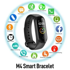 M4 Smart Bracelet Sports Waterproof Smart Watch Smart Electronic Bracelet Pedometer Fitness Tracker Blood Pressure Monitor