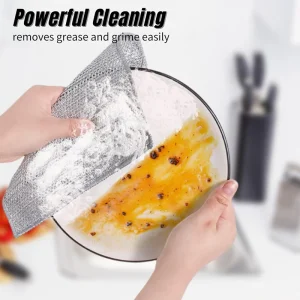 10-1pc Magic Cleaning Cloth Thickened Double -sided Metal Steel Wire Rags Kitchen Dish Pot Washdishing Cloths Towel Clean Tools